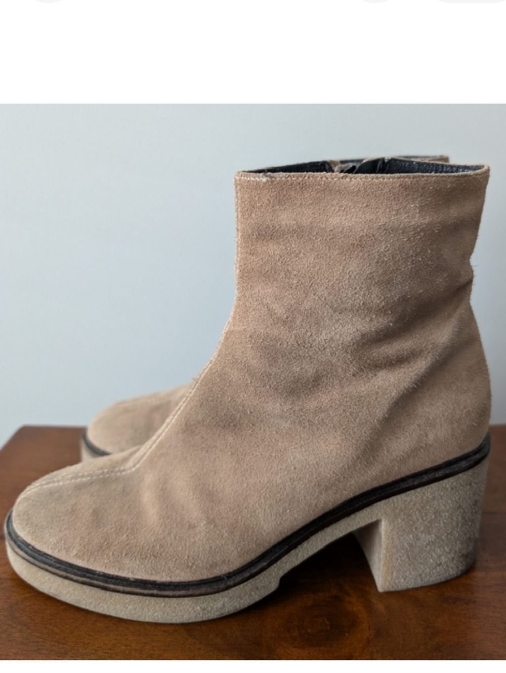 Cordani Fae Suede Tan Suede Ankle Boots Size 38.5